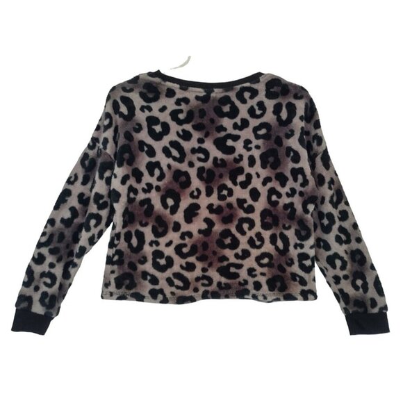 Justice Girls Long Sleeve Leopard Print Polyester Fleece Pajamas (Size L, 12/14) - Picture 2 of 6